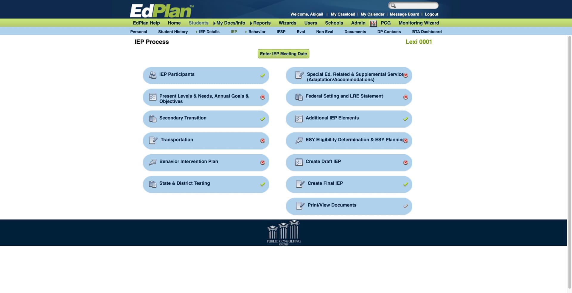 EdPlan- IEP - Federal Setting and LRE