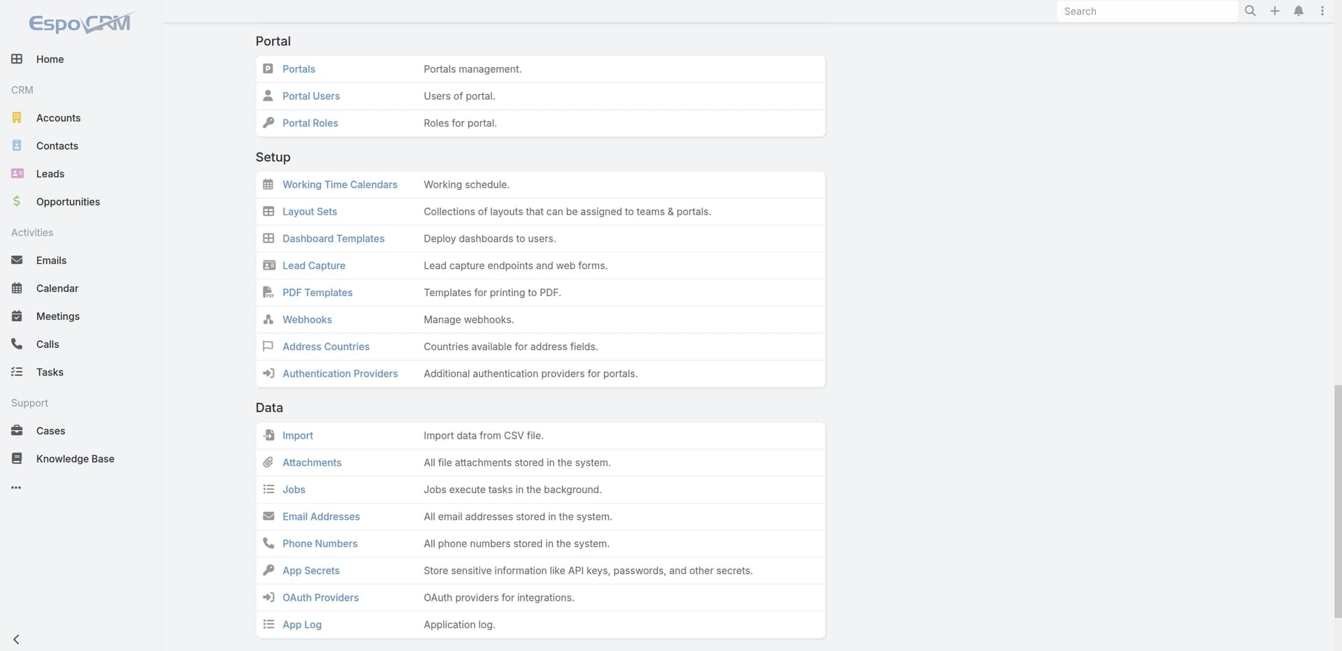 EspoCRM Working Time Calendars – A Quick Tour