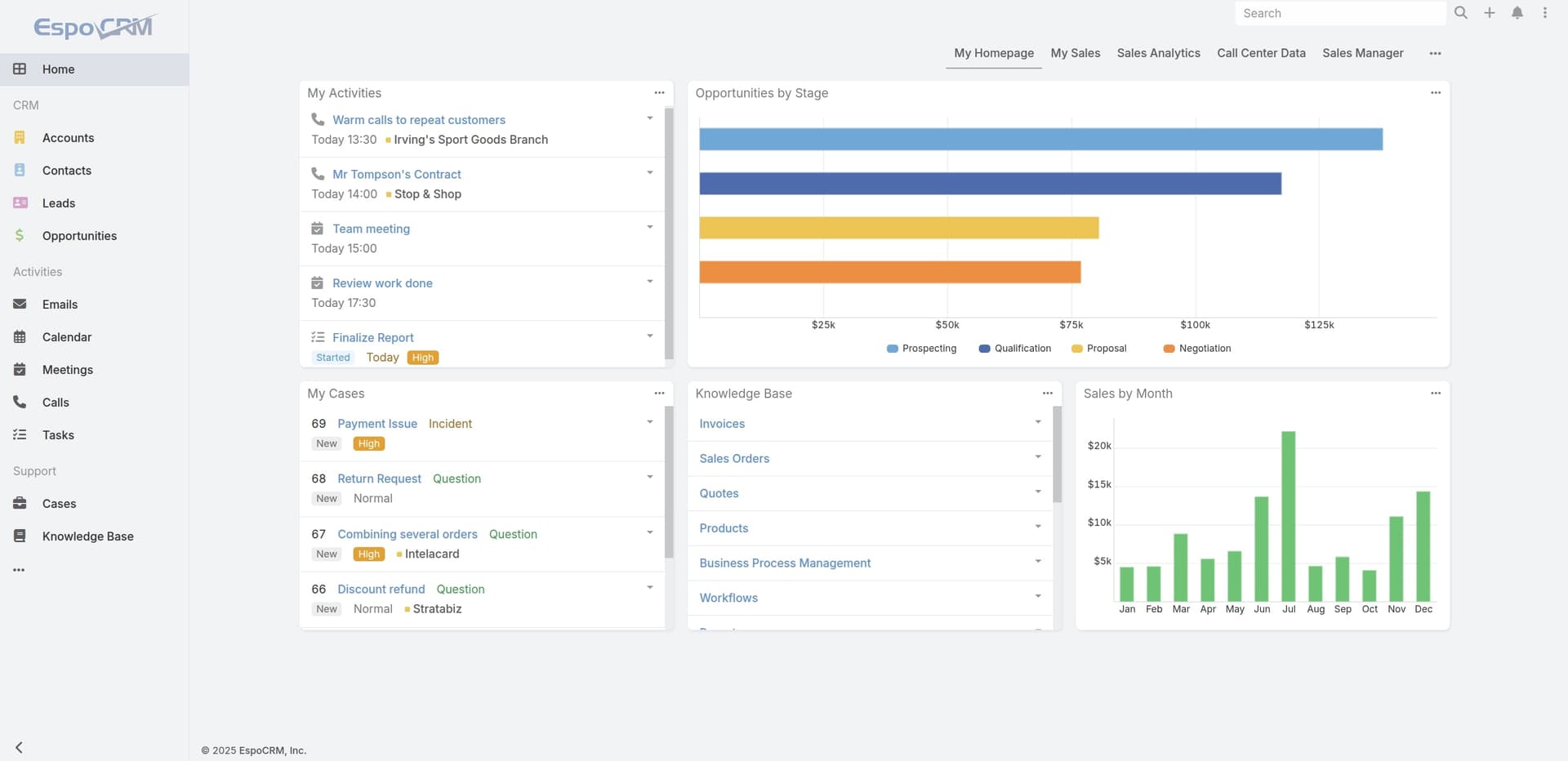 EspoCRM Calendar & Activities – A Quick Tour