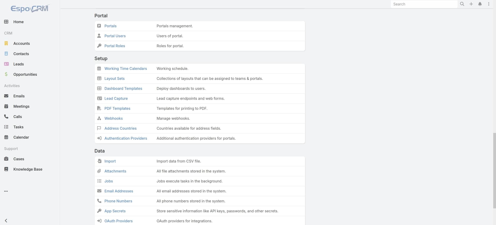 EspoCRM Portal – A Quick Tour