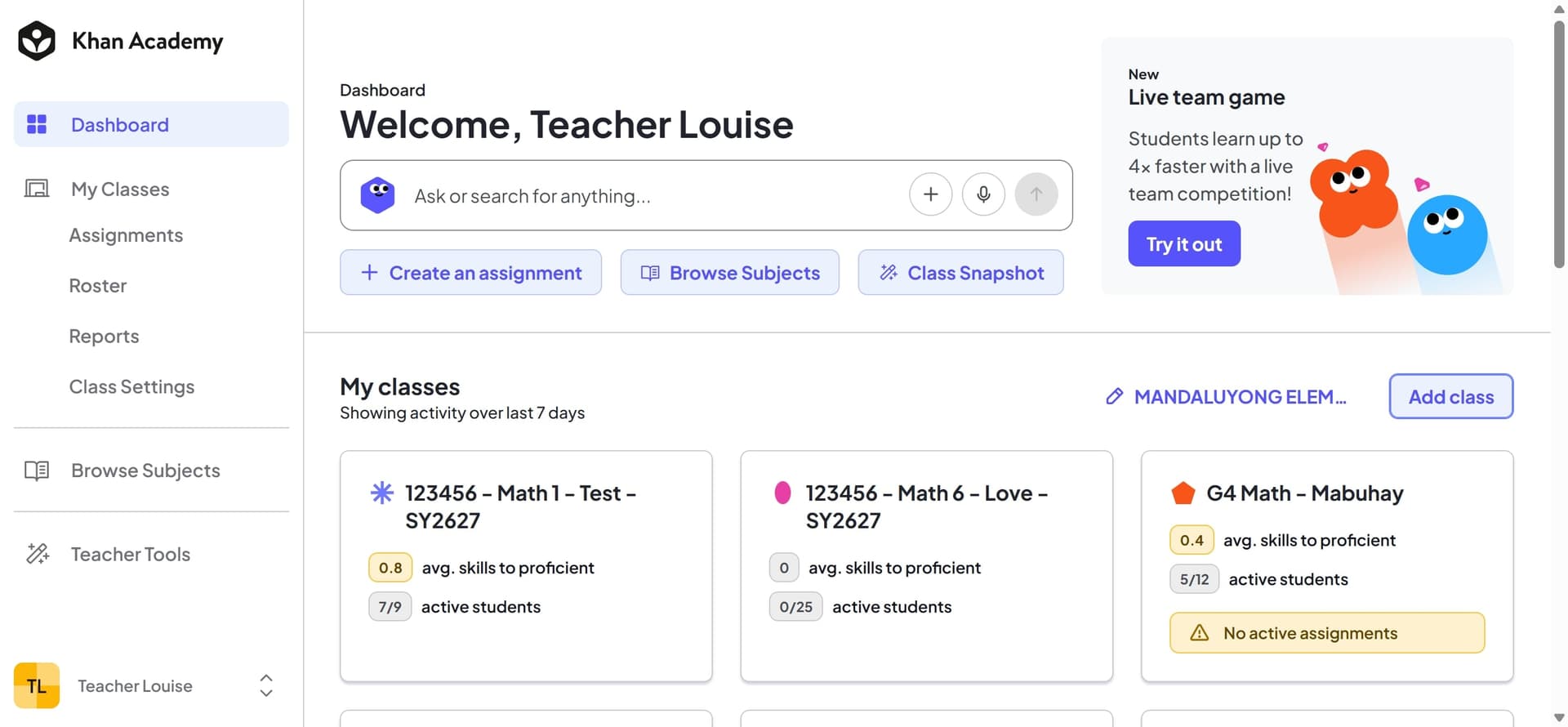 03) How do I set up a new class FOR NEW STUDENTS?