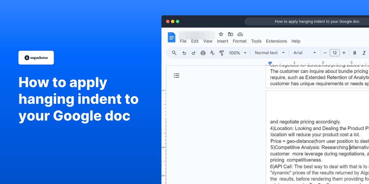 How to Apply Hanging Indent in Google Docs