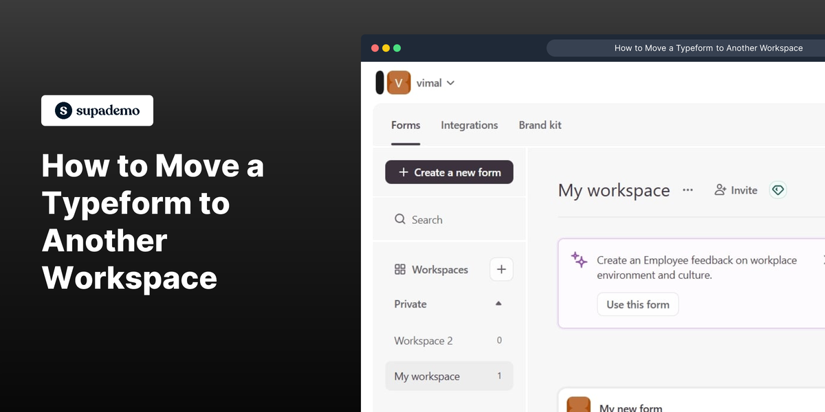 How to Move a Typeform to Another Workspace