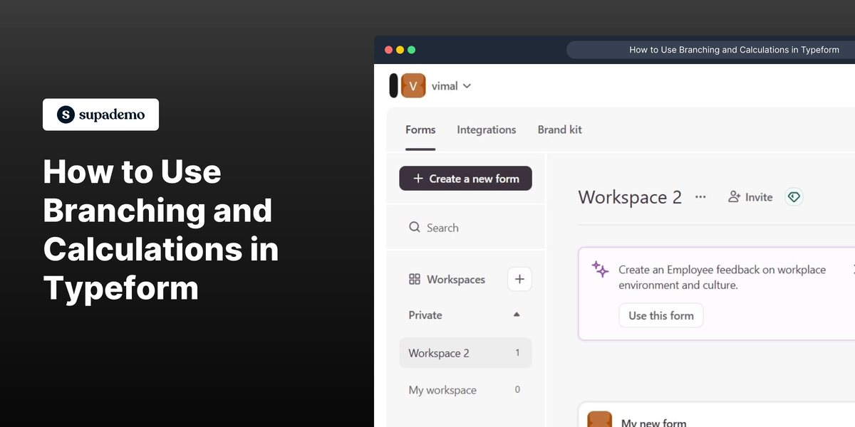 How to Use Branching and Calculations in Typeform