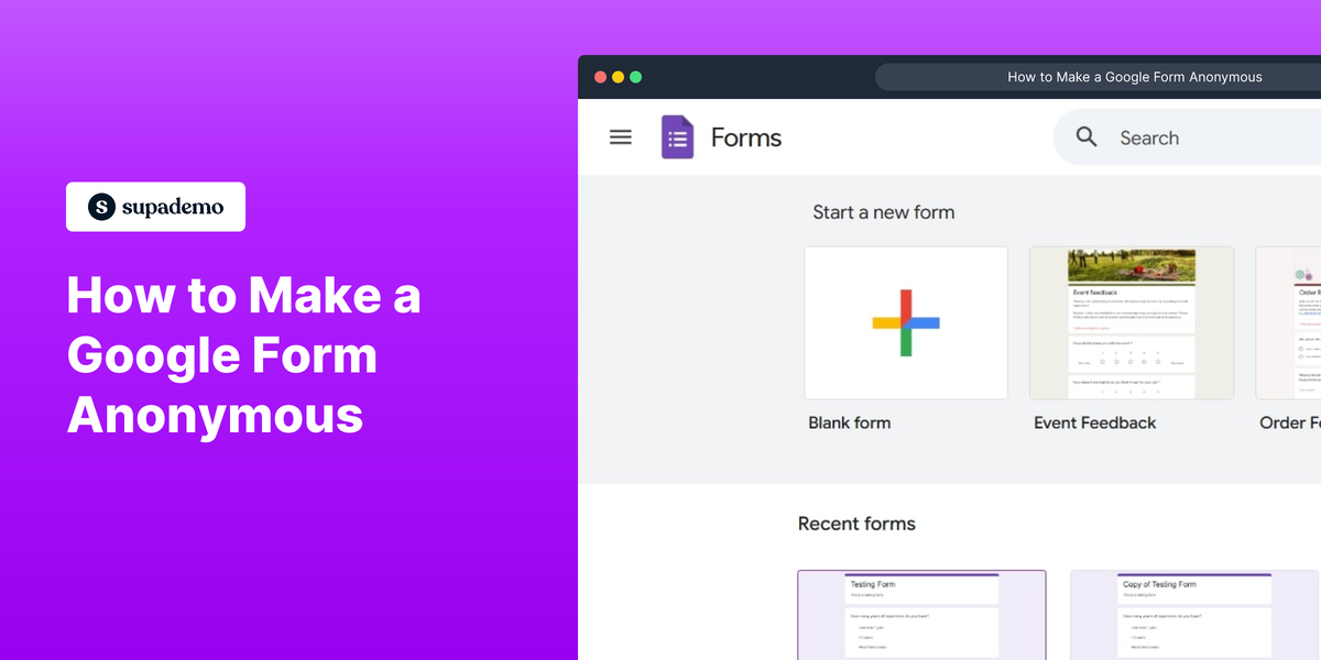 How to Make a Google Form Anonymous