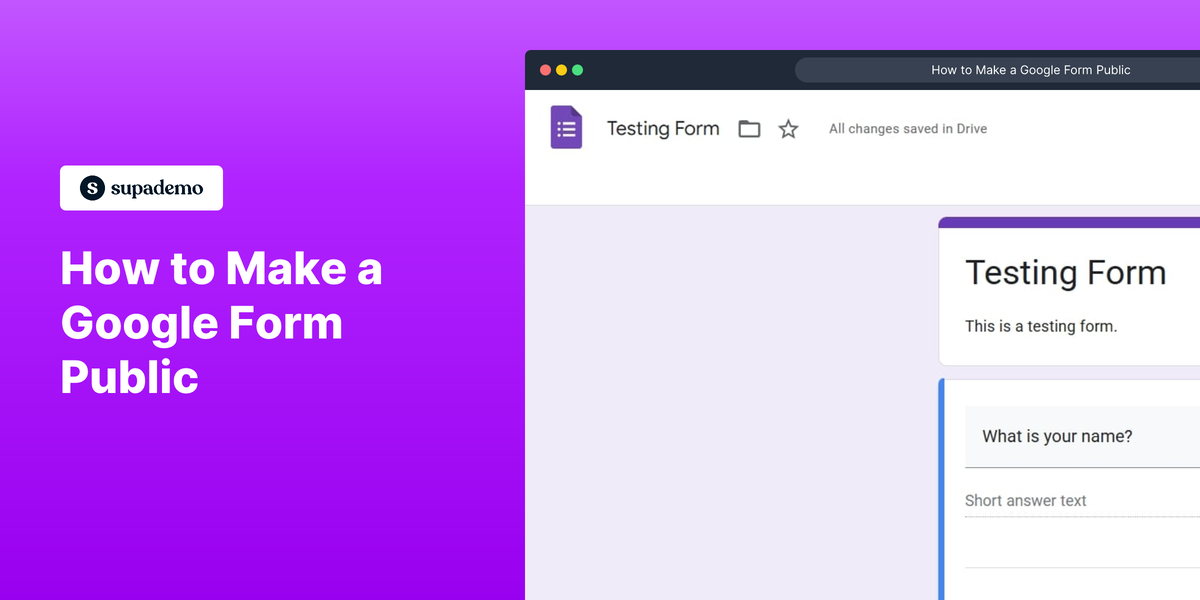 How to Make a Google Form Public