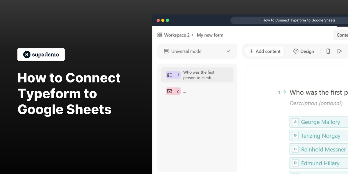 How to Connect Typeform to Google Sheets