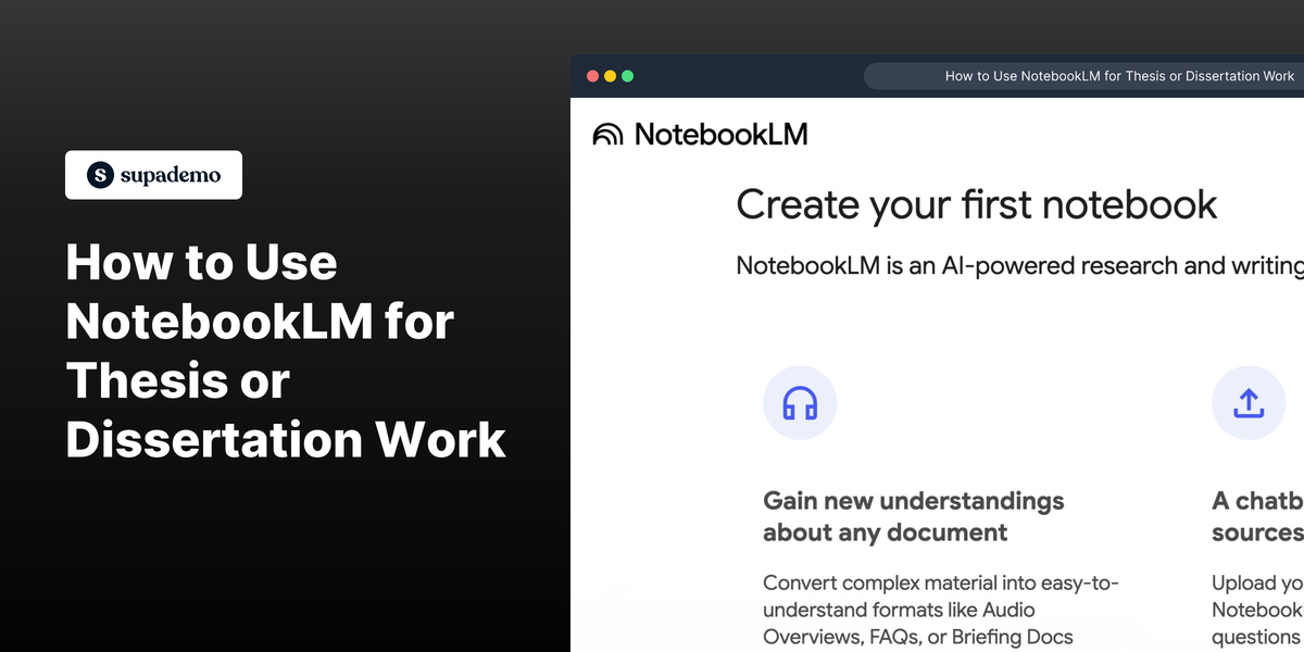 How to Use NotebookLM for Thesis or Dissertation Work