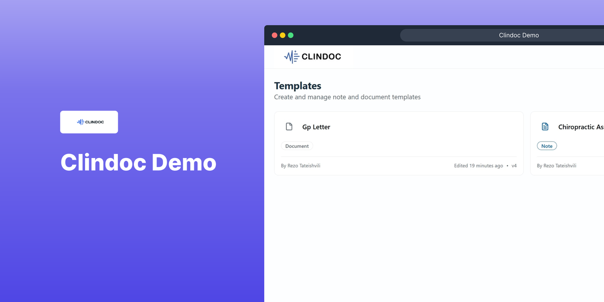 Clindoc Demo